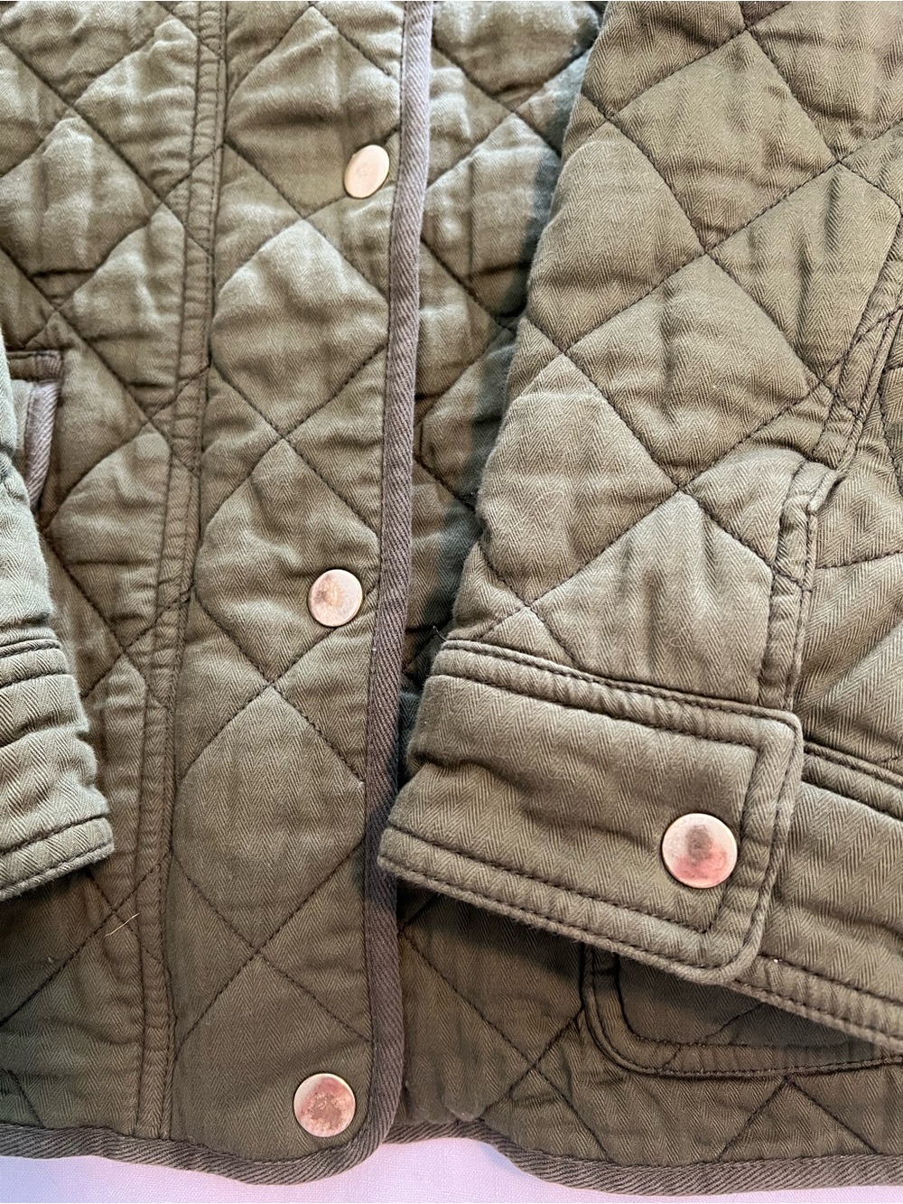 JCrew Quilted Downtown Field Jacket - Olive Green - Picture 9 of 10